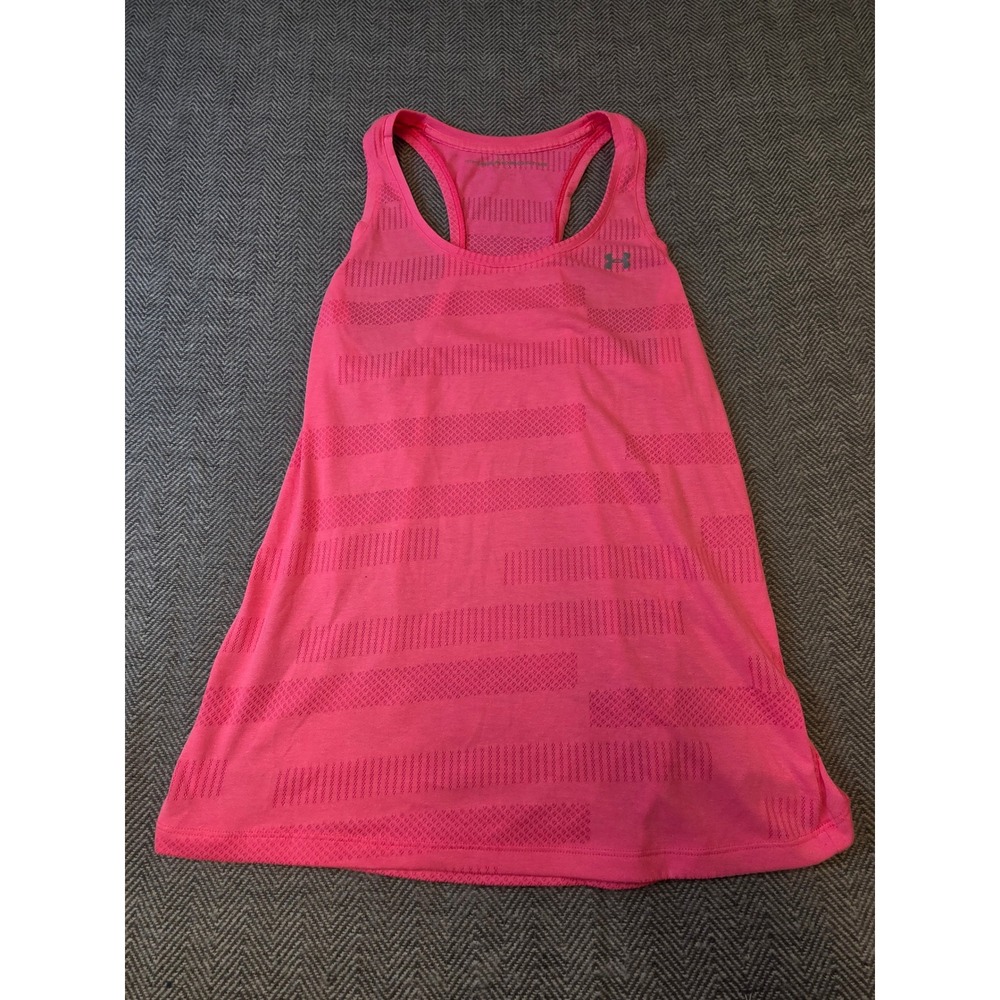 Under Armour Threadborne Tank Top Women's Pink Athletic Training Gym Racerback